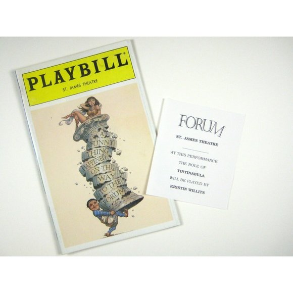 Funny Thing Happened on Way to Forum Playbill July 1996 Nathan Lane Sondheim - Picture 3 of 9